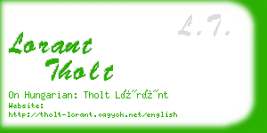 lorant tholt business card